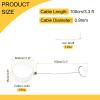 MECCANIXITY 3.3ft Retractable Cable Lock with Round Patch Remote Control Security Lock with Adjustable Cord Tether Anti Theft for Laptop, TV, 150 G, White view 2