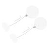 MECCANIXITY 3.3ft Retractable Cable Lock with Arc Patch Remote Control Security Lock with Adjustable Cord Tether Anti Theft for Laptop, TV, 150 G, White, 2 Pack view 1