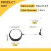 MECCANIXITY 3.3ft Retractable Cable Lock with Arc Patch Remote Control Security Lock with Adjustable Cord Tether Anti Theft for Laptop, TV, 150 G, Black view 2