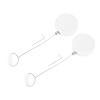MECCANIXITY 3.3ft Retractable Cable Lock with Round Patch Remote Control Security Lock with Adjustable Cord Tether Anti Theft for Laptop, TV, 150 G, White, 2 Pack view 1