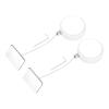 MECCANIXITY 3.3ft Retractable Cable Lock with Square Patch Remote Control Security Lock with Adjustable Cord Tether Anti Theft for Laptop, TV, 150 G, White, 2 Pack view 1