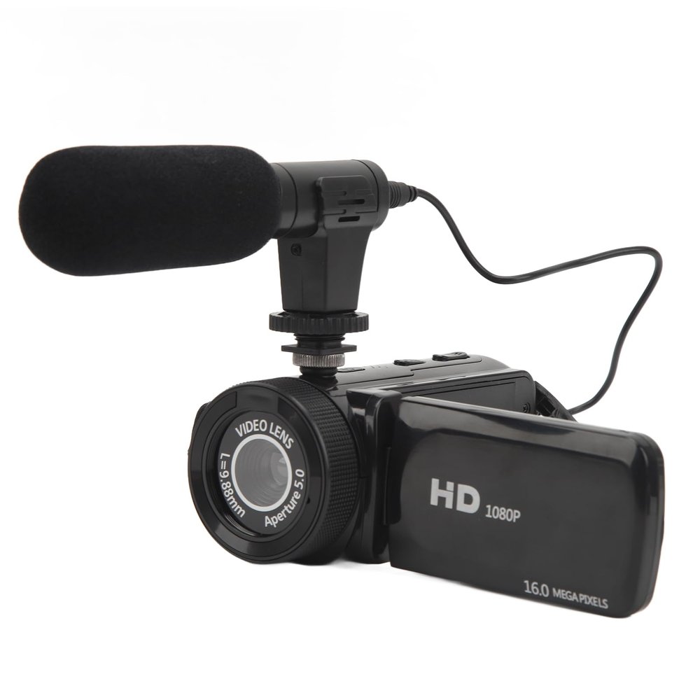 ASHATA Video Camera Camcorder, 1080P 16MP Vlogging Camera Recorder 2.4 Inch 16X Zoom Digital Video Camcorders Recording DV with Self Timer, Wide Angle Lens