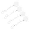 MECCANIXITY 3.3ft Retractable Cable Lock with Latch Remote Control Security Locks with Adjustable Cord Tether Anti Theft for Laptop, TV, 150 G, White, 4 Pack view 1