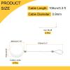 MECCANIXITY 3.3ft Retractable Cable Lock with Latch Remote Control Security Locks with Adjustable Cord Tether Anti Theft for Laptop, TV, 150 G, White, 4 Pack view 2