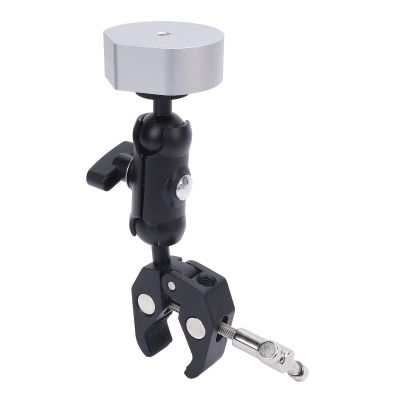 Aluminum Alloy Adjustable Clamp Bracket Kit with 2 Pivot Mechanism for Mini Satellite Mounting Kit OEM Compatibility (Silver Adapter)