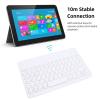10 Inch Pocket Folding Keyboard, Ultra Slim Folding Keyboard with Sleep Mode Ergonomic Round Rechargeable Keycaps BT Keyboard for Desktop Computer Laptop Phone Tablet (White) view 3