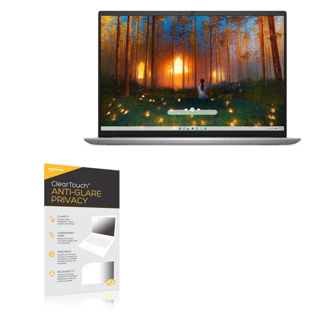 BoxWave Screen Protector Compatible with Dell Inspiron 16 5630 (16 in) - ClearTouch Anti-Glare Privacy (2-Pack), Privacy Screen Protector Flexible Film Anti-Glare