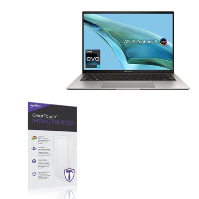 BoxWave Screen Protector Compatible with ASUS Zenbook S 13 OLED (UX5304) - ClearTouch ImpactShield (2-Pack), Impenetrable Screen Protector Flexible Film