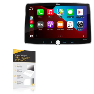 BoxWave Screen Protector Compatible with BOSS Audio BCPA10 - ClearTouch Anti-Glare Privacy (2-Pack), Privacy Screen Protector Flexible Film Anti-Glare