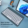 10 Inch Pocket Folding Keyboard, Ultra Slim Folding Keyboard with Sleep Mode Ergonomic Round Rechargeable Keycaps BT Keyboard for Desktop Computer Laptop Phone Tablet (Green) view 2
