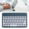 10 Inch Pocket Folding Keyboard, Ultra Slim Folding Keyboard with Sleep Mode Ergonomic Round Rechargeable Keycaps BT Keyboard for Desktop Computer Laptop Phone Tablet (Green) view 4