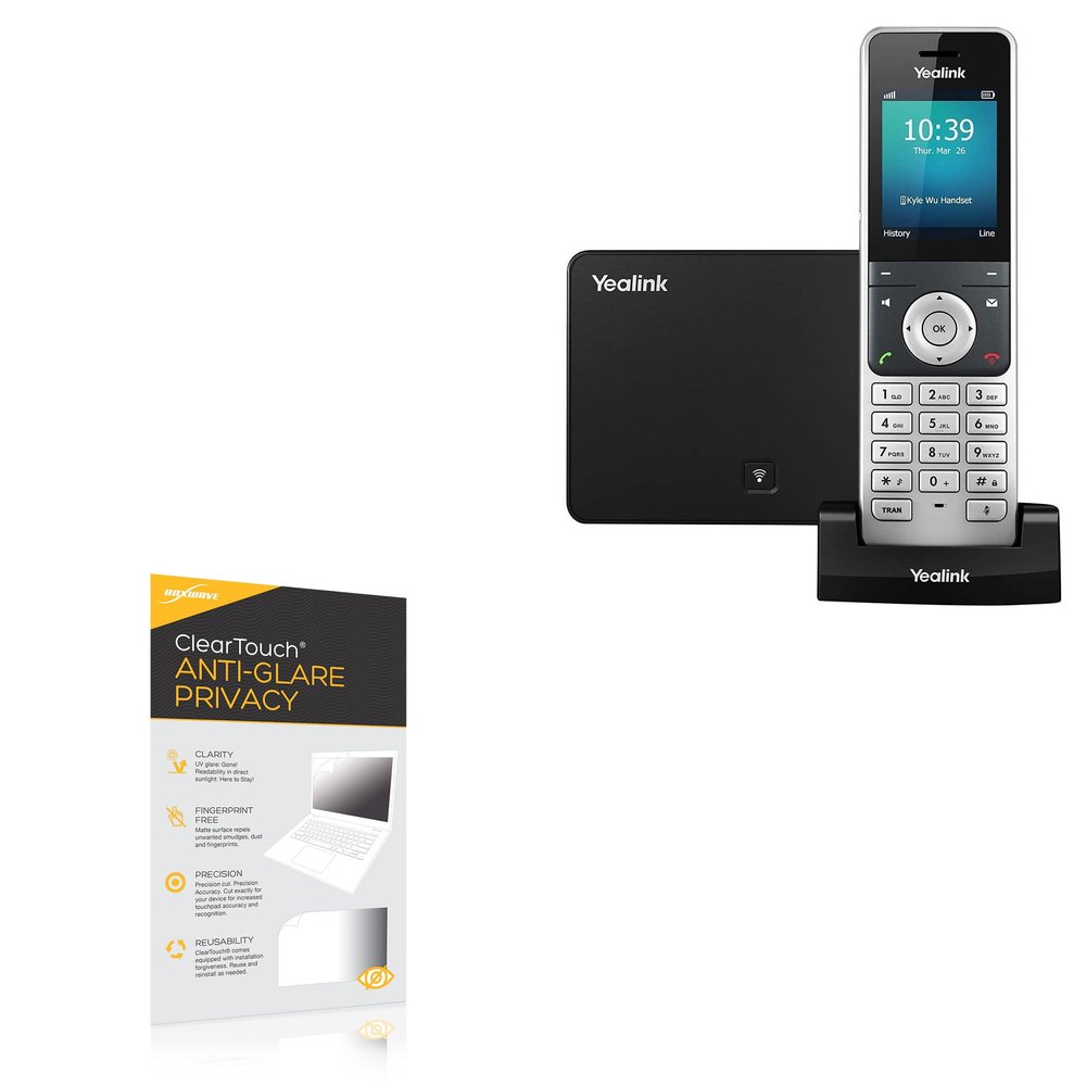 BoxWave Screen Protector Compatible with Yealink W56P - ClearTouch Anti-Glare Privacy (2-Pack), Privacy Screen Protector Flexible Film Anti-Glare