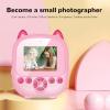 Instant Print Camera for Kids, 1080P 48MP Instant Camera Thermal Printing Without Ink, Portable Print Digital Camera for 3 4 5 6 7 8 9 10 Boys Girls (Pink) view 2