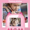 Instant Print Camera for Kids, 1080P 48MP Instant Camera Thermal Printing Without Ink, Portable Print Digital Camera for 3 4 5 6 7 8 9 10 Boys Girls (Pink) view 3