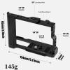 Camera Cage for S9, Aluminum Alloy 1/4in 3/8in Thread Holes Cold Shoe Mount Video Camera Cage Rig, Easy Assembly and disassembly view 2