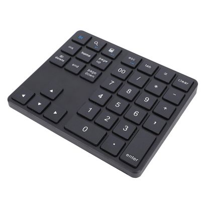 Sanpyl Cordless Number Pad, 35 Keys 2.4GHz Cordless Bluetooth Numeric Keypad Rechargeable Ultra Silent External Numeric Pad for OS X Laptop Desktop Smartphone (Black)