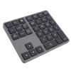 Sanpyl Cordless Number Pad, 35 Keys 2.4GHz Cordless Bluetooth Numeric Keypad Rechargeable Ultra Silent External Numeric Pad for OS X Laptop Desktop Smartphone (Gray) view 1