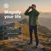 GOVIEW ZOOMR 10x34 Binoculars for Adults  Durable & Compact Binoculars w/Smartphone Adapter, Magnesium Housing, Anti-Fog & Multi-Coated Lens  for Travel, Nature, Festivals - Sunset Orange view 2