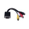 0.5m VGA Male to S-Video 3 RCA Jack Female Composite AV TV Out Adapter Converter Connector Video Cable Fit for Laptop PC HDTV view 3