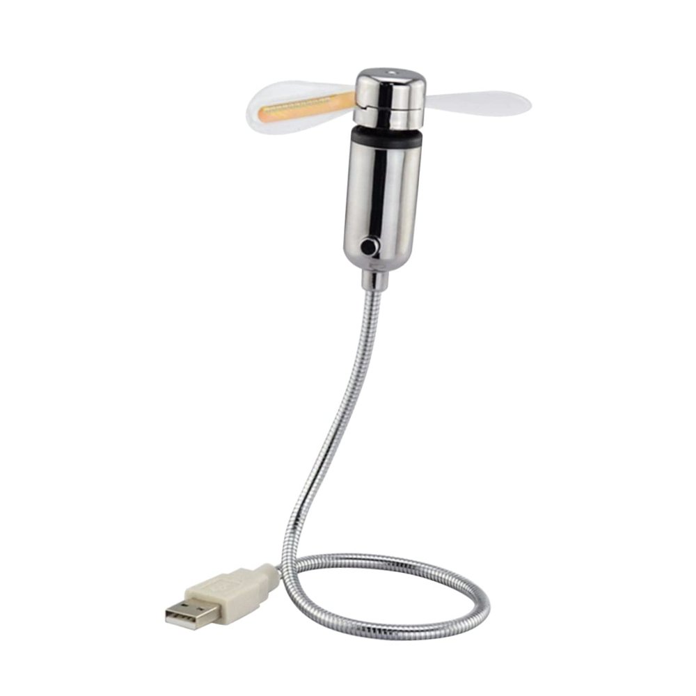 FONDOTIN Mini Fan Portable Powered Desk Fan Flexible Light Bar Lightweight for Pc