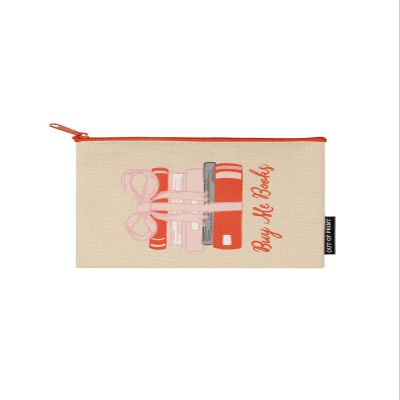 Buy Me A Bookstack Zipper Pouch for Readers - Accessory For Book Lovers to Carry Reading Supplies and More