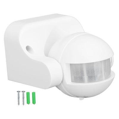 Motion Sensor Light Wall Mounted Automatic Dusk to Dawn Switch Adjustable PIR Sensor 120 Degree LED Control Quick Install with Wide Voltage Support