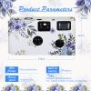 Kanayu 10 Pack Disposable Camera for Wedding Floral 35mm Single Use Film Camera with Flash One Time Use Camera for Anniversary Concert Travel Camp Party Supply Gift Honeymoon(Blue Poppy) view 2