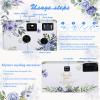 Kanayu 10 Pack Disposable Camera for Wedding Floral 35mm Single Use Film Camera with Flash One Time Use Camera for Anniversary Concert Travel Camp Party Supply Gift Honeymoon(Blue Poppy) view 3