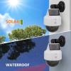 Grcfumo Solar Dummy Fake Security Camera, Outdoor Solar Simulated Surveillance Cameras, Solar Fake Security Camera for Indoor Outdoor view 2