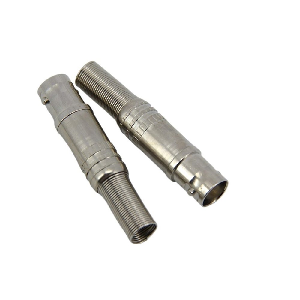 BNC Female Spring Tail Cable Soldering Fit for CCTV Video Monitor Connector Welding Plug e1(2pcs)