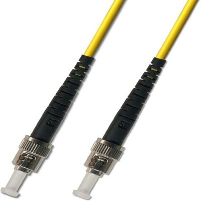 RiteAV 10M (32.8ft) OS2 ST to ST Fiber Optic Cable Simplex Singlemode 9/125 Jumper 10 Meter Yellow Patch Cord