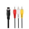 1.8M AV RCA Audio Video Cable Fit for Sega Genesis 2 3 II III Connection Cord 3RCA to 9 Pin Nickel Plated Plug Game Cable view 1