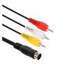 1.8M AV RCA Audio Video Cable Fit for Sega Genesis 2 3 II III Connection Cord 3RCA to 9 Pin Nickel Plated Plug Game Cable view 4