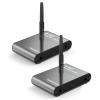 Docooler Wireless Audio Transmitter, 2.4GHz Wireless Audio Receiver Upto 150m Long Distance for TV/PC, 30-50m Indoor, <20ms Low Delay, 48kHz/24bit, Wireless Adapter Kit with RCA(3.5mm) Out/Input view 1
