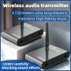 Docooler Wireless Audio Transmitter, 2.4GHz Wireless Audio Receiver Upto 150m Long Distance for TV/PC, 30-50m Indoor, <20ms Low Delay, 48kHz/24bit, Wireless Adapter Kit with RCA(3.5mm) Out/Input view 2