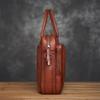 STBTOO Leather Man Handbag Briefcase with Tie Rod Sleeve Men Shoulder Bags Business 14 Inch Laptop Bag view 4