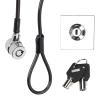 Laptop Lock, Anti Theft Galvanized Steel Cable 360-Degree Rotation Computer Security Cable with Lock Base for Computer Security, Anti Theft Cable with Lock Base view 3