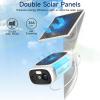 2.4G/5G WiFi Cameras for Home Security, 2K Solar Camera Outdoor Wireless, Color Night Vision Spotlight Camera with 130Wide View2-Way Audio, IP66, Cloud/SD, AI Detection, Works Alexa/Google Home view 3