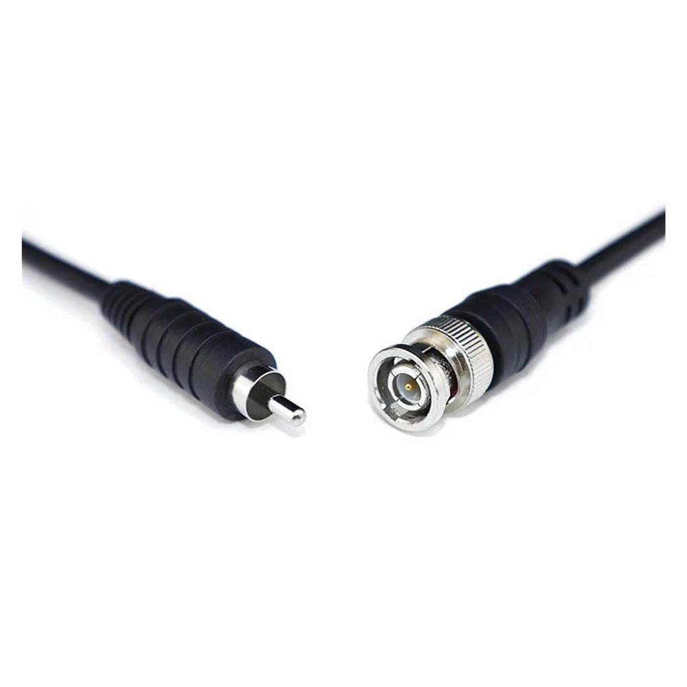 Daunin 1m 2m 3M Video BNC Male to RCA Male Jack Coaxial Cable Connector Adapter Fit for CCTV Camera System Camera Accessories e1(1m)