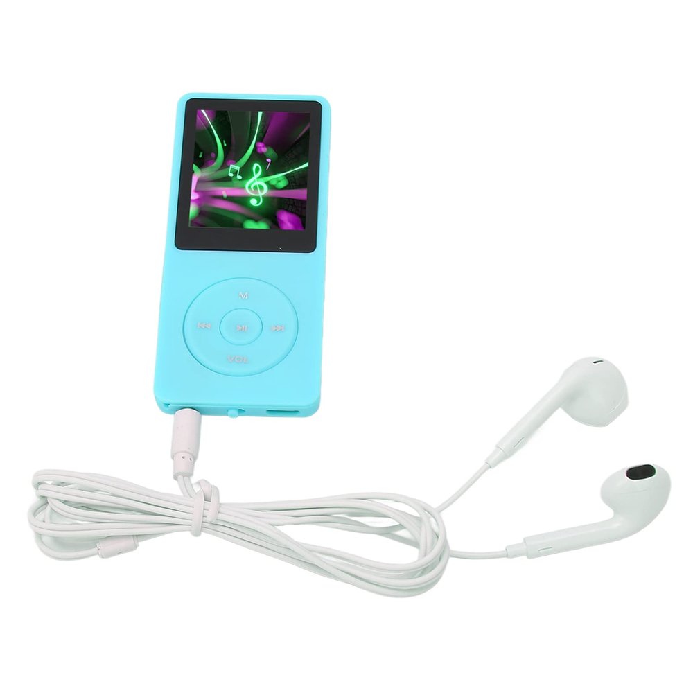 Nutriess MP3 MP4 Player 1.8in Screen 8GB Memory HiFi Portable Music Player Lightweight Design for Sports Travel and Daily Activities (Blue)