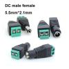penpenlu 5pcs 5.5mmx2.1mm DC Female Male Power Plug Adapter Connector Power Jack Socket Adapter Cable Terminal Fit for Strip CCTV Cameras E1(DC Female 5pcs) view 3