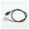 Daunin 15V 9pin 9 core RJ45 Network Cable POE Network Port Wire Power Single-Ended Cable Fit for IP Camera CCTV Monitoring White Black e(White with Cover) view 4