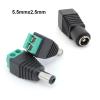 5pcs 12V 2.5 x 5.5mm 5.5 * 2.5mm DC Power Male Female Plug Jack Adapter Connector Cable Terminal Fit for CCTV Camera LED Light E1(Female 5pcs) view 2