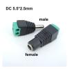 5pcs 12V 2.5 x 5.5mm 5.5 * 2.5mm DC Power Male Female Plug Jack Adapter Connector Cable Terminal Fit for CCTV Camera LED Light E1(Female 5pcs) view 3