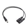 Hutell 5.5mm*2.1mm 1 Female to 2 Male Connector Male to Female Plug DC Power Splitter Cable CCTV LED Strip Light Power Supply Adapter(1 Male to 2 Female) view 1