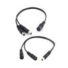 Hutell 5.5mm*2.1mm 1 Female to 2 Male Connector Male to Female Plug DC Power Splitter Cable CCTV LED Strip Light Power Supply Adapter(1 Male to 2 Female) view 2
