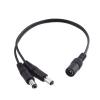 Hutell 5.5mm*2.1mm 1 Female to 2 Male Connector Male to Female Plug DC Power Splitter Cable CCTV LED Strip Light Power Supply Adapter(1 Male to 2 Female) view 3