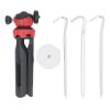 Adjustable Mini Tripod Stand with Aluminum Alloy Base 2.4 inch Height Adjust Tripod Kit for Mini, 360 Angle Adjustment Easy Install (Silver Adapter) view 2