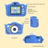 Kids Camera, Cute Cartoon Digital Video Camera Portable Children Action Camera for Toddlers Kids Girls Boys (Blue) view 3