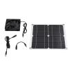 12W Greenhouse Solar Panel Fan Kit USB Powered Fan Mobile Phone Charging for Outdoor view 1